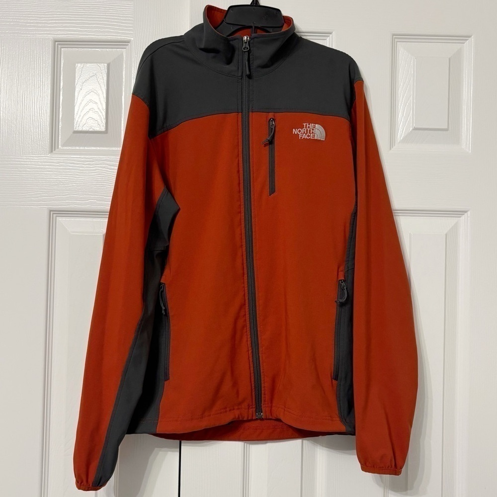 North Face Apex Men's Soft Shell Jacket Red/Orange Gray Size Small